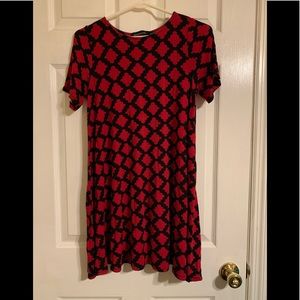 Red and black printed dress/tunic size S/M